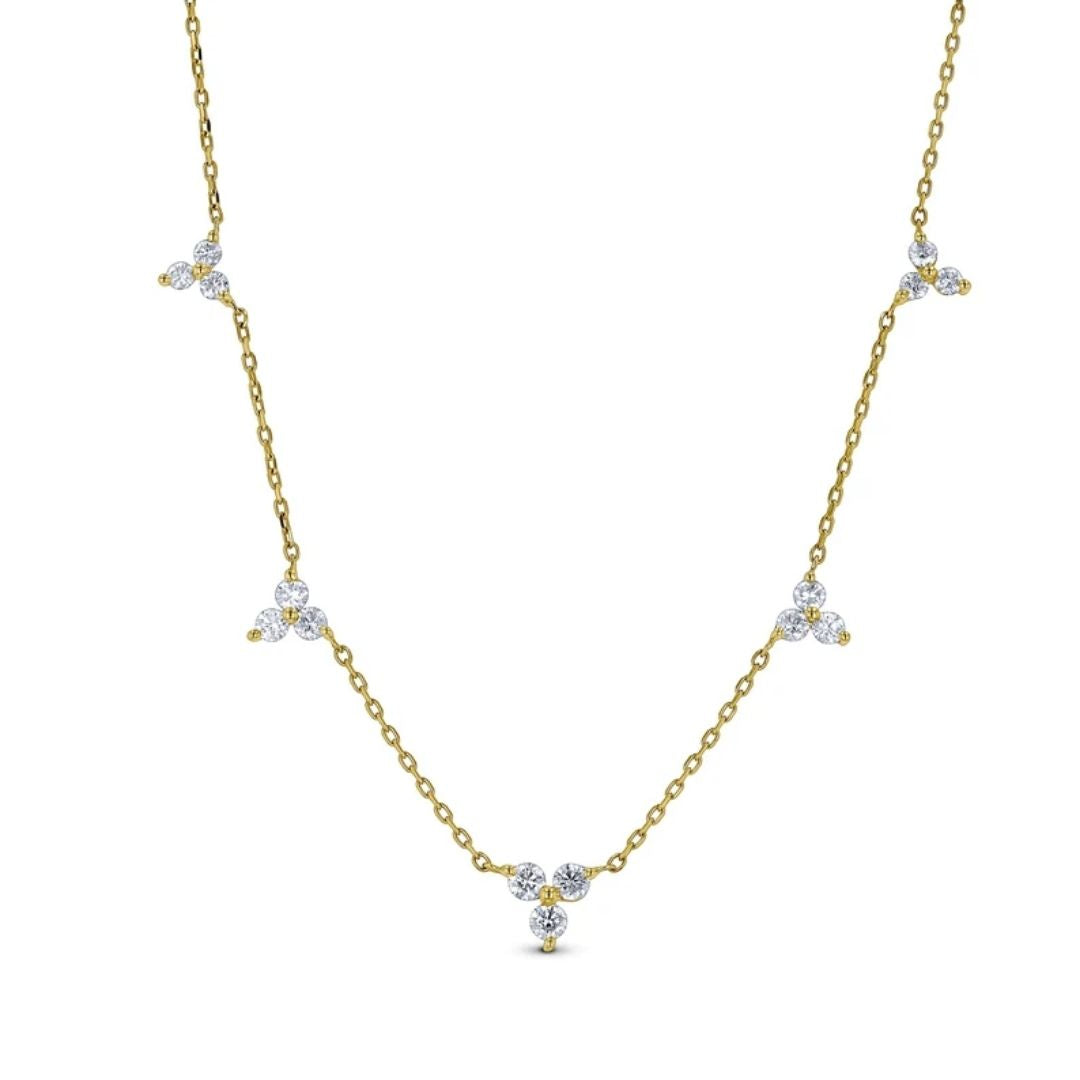 14k Solid Gold Natural Diamond Open Diamond Heart Pendant Necklace W/ Chain | Valentine's Day, Bridesmaid, Sweet 16, Birthday Gift